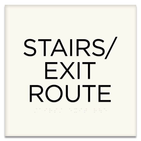 "Stairs/Exit Route" Egress Sign - CA Compliant