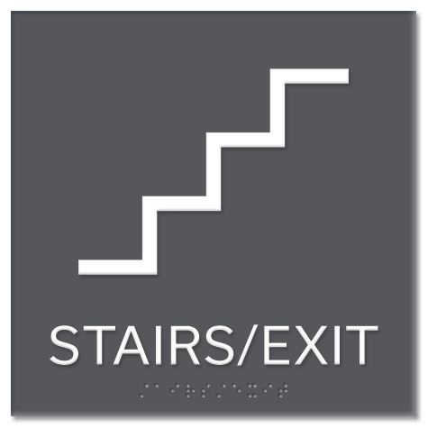 Stairs/Exit Sign w/Symbol