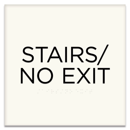 "Stairs/No Exit" Egress Sign - CA Compliant