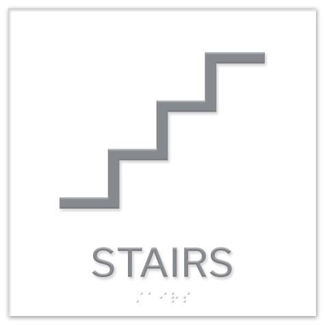 Stairs Sign w/Symbol