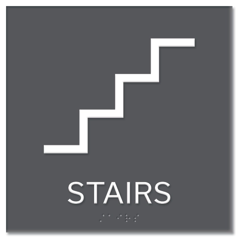 Stairs Sign w/Symbol