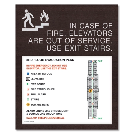 Standard Elevator Evacuation Plans - CA Compliant