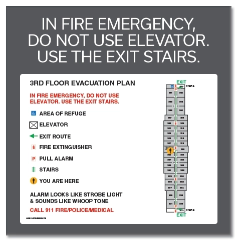Standard Elevator Evacuation Plans - NYC Compliant