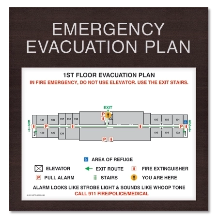 Standard Entrance Evacuation Plans - CA Compliant