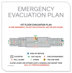 Standard Entrance Evacuation Plans - CA Compliant