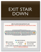 Standard Stairway Evacuation Plans - CA Compliant