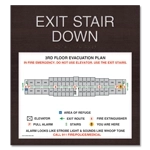 Standard Stairway Evacuation Plans - CA Compliant