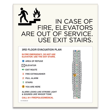 Standard Stairway Evacuation Plans - CA Compliant
