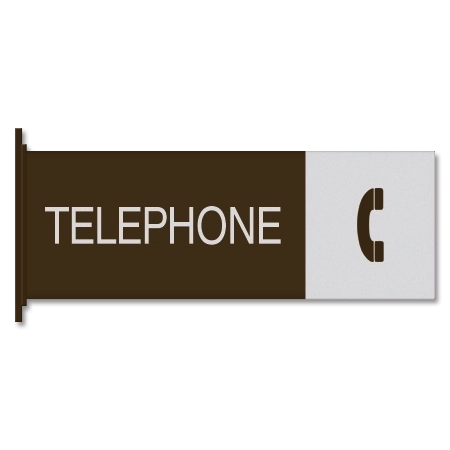 Telephone Perpendicular Overhead Sign