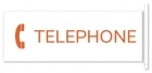 "Telephone" Perpendicular Overhead Sign w/Symbol