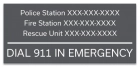 Tennessee Emergency Contacts Sign