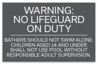 Utah No Lifeguard Pool Sign