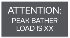 Utah Peak Bather Load Pool Sign
