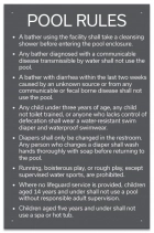 Utah Pool Rules Sign