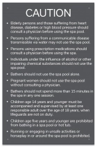 Utah Spa Rules Caution Sign