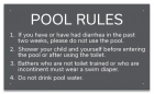 Virginia Pool Rules Sign