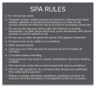 Virginia Spa Rules Sign