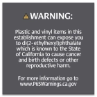 Warning Sign: Plastic and Vinyl -  Celtec Material