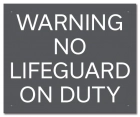 Washington DC No Lifeguard Pool Sign
