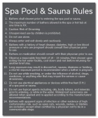 Washington DC Spa & Sauna Rules Sign