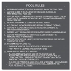 Washington Pool Rules Sign