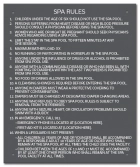 Washington Spa Rules Sign