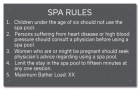 Washington Spa Rules Sign