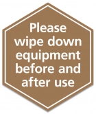 "Wipe Down Equipment" Vinyl Decal
