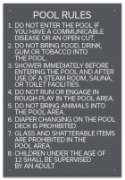 Wisconsin Pool Rules Sign