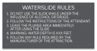 Wisconsin Waterslide Rules Sign