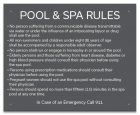 Wyoming Pool & Spa Rules Sign