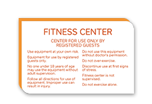 Pool/Gym Signs