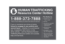 Human Trafficking Signs