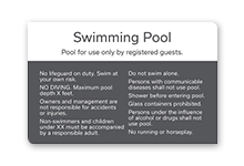 Standard Pool/Spa Signs