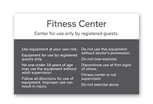 Fitness Center/Laundry Signs