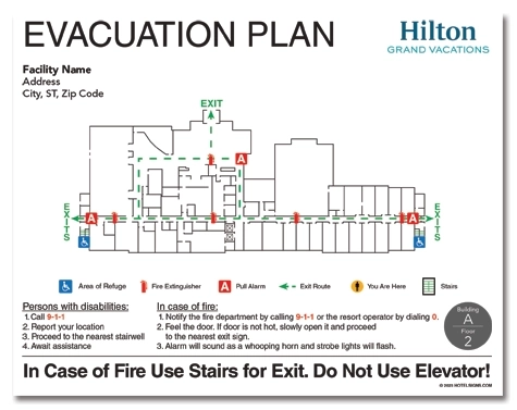 Public Space Fire Evacuation Plan (HGV Logo)