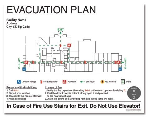 Public Space Fire Evacuation Plan (No Logo)