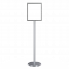 Freestanding Metal Floor Sign Holder - Includes Base, Post, & Frame