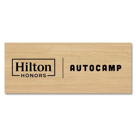 Hilton Honors Front Desk Autocamp Sign