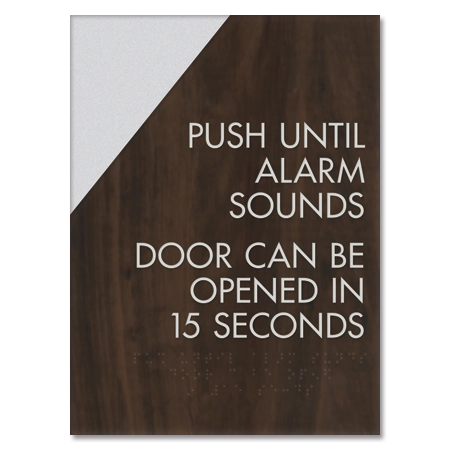 Delayed Egress Push/Pull Sign - CA Compliant