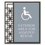 Exterior Area for Assisted Rescue Sign - ISA Symbol
