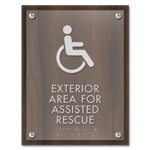 Exterior Area for Assisted Rescue Sign - ISA Symbol