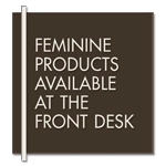 Feminine Products Available...
