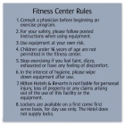 Fitness Center Rules Sign