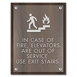 In Case of Fire, Elevators Are Out of Service - No Braille
