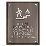 In Fire Emergency, Do Not Use Elevator - No Braille