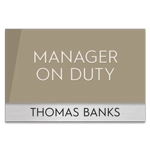 Manager On Duty w/Nameplate