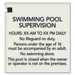 NJ Front Desk Pool Sign - Hi-Rise