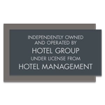 Owner/Operator under License Plaque