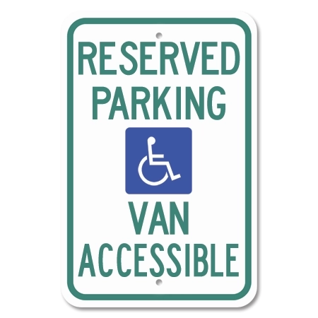 Reserved Parking (ISA) Van Accessible Sign